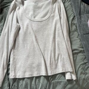 Old Navy Heather Gray Ribbed Top